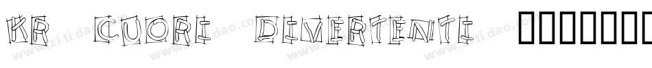 KR Cuori Divertenti 7字体转换